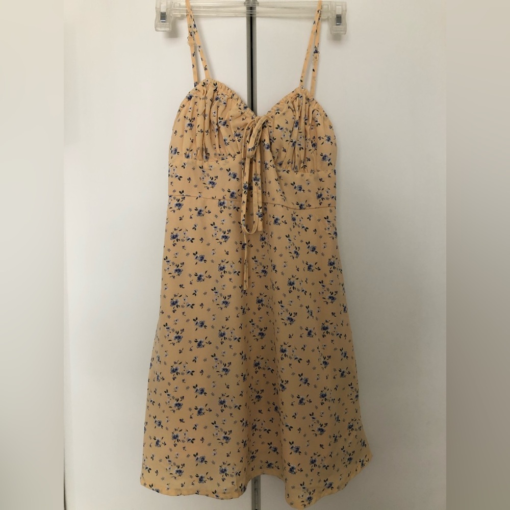 Yellow pastel floral sundress